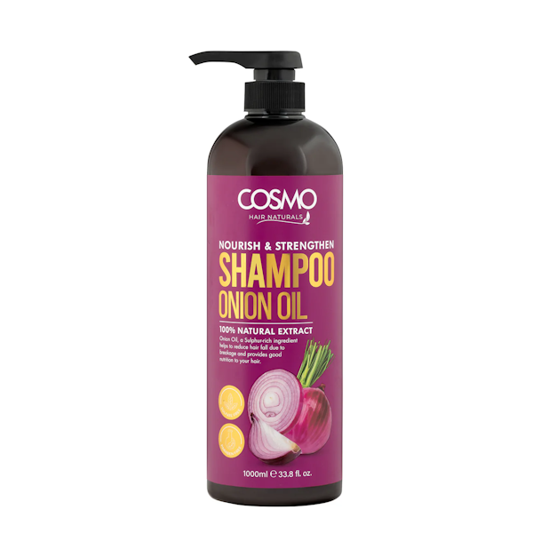 SHAMPOO CAPILAR COSMO HAIR NATURALS ONION OIL NOURISH &amp; STRENGTHEN 1000ML
