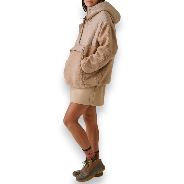 HODDIE DEPORTIVO FEMENINO BASS OUTDOOR SHERPA FLEECE BEIGE
