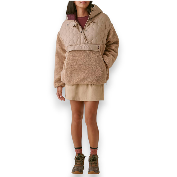 HODDIE DEPORTIVO FEMENINO BASS OUTDOOR SHERPA FLEECE BEIGE