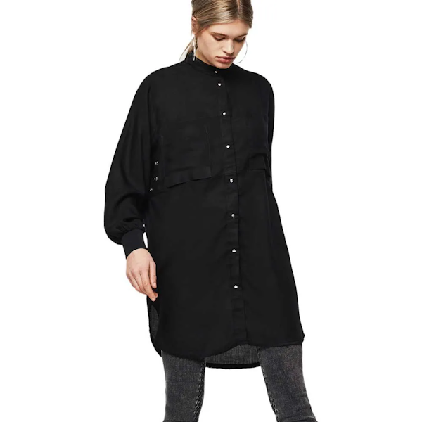 VESTIDO CAMISERO FEMENINO DIESEL D-SUPER-D ROBE MANGAS LARGAS