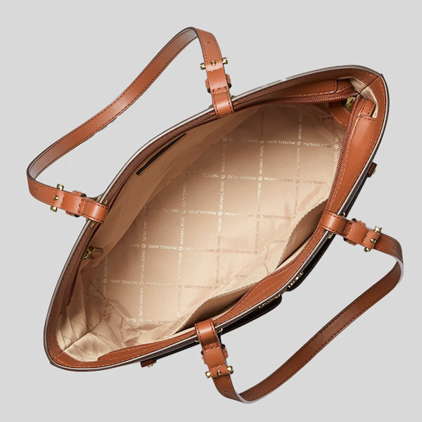 BOLSO DE MANO FEMENINO MICHAEL KORS JET SET TOTE MEDIANO CON LOGOTIPO Y BOLSILLO