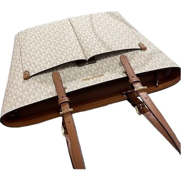 BOLSO DE MANO FEMENINO MICHAEL KORS JET SET TRAVEL TOTE MEDIANO CON LOGOTIPO Y BOLSILLO