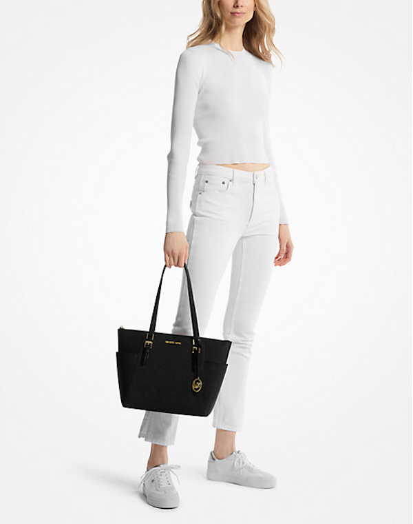 BOLSO DE MANO FEMENINO MICHAEL KORS CHARLOTTE GRANDE DE PIEL SAFFIANO CON CIERRE SUPERIOR