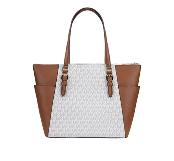 BOLSO DE MANO FEMENINO MICHAEL KORS CHARLOTTE GRANDE DE PIEL SAFFIANO CON CIERRE SUPERIOR