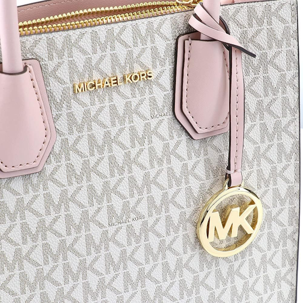 BOLSO BANDOLERA FEMENINO MICHAEL KORS MERCER PEQUEÑO TIPO ACORDÓN DE CUERO CON LOGOTIPO