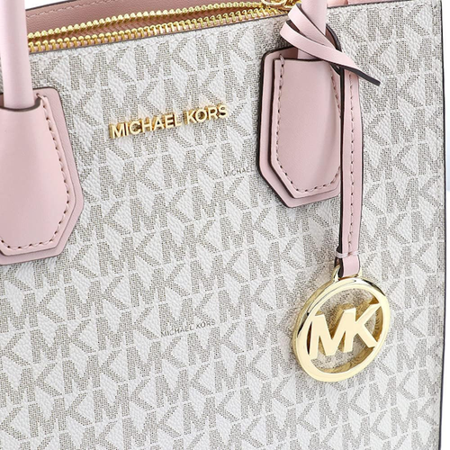 BOLSO BANDOLERA FEMENINO MICHAEL KORS MERCER PEQUEÑO TIPO ACORDÓN DE CUERO CON LOGOTIPO