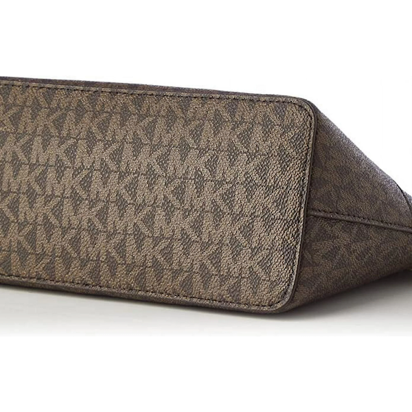 BOLSO BANDOLERA FEMENINO MICHAEL KORS JET SET TRAVEL MEDIANO TIPO CÚPULA CON LOGOTIPO