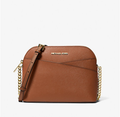 BOLSO BANDOLERA FEMENINO MICHAEL KORS JET SET TRAVEL MEDIANO TIPO CÚPULA CON LOGOTIPO
