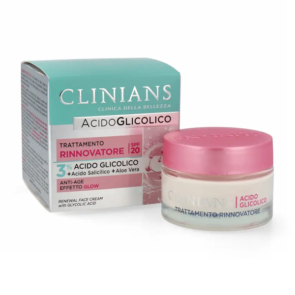 CREMA FACIAL CLINIALS ÁCIDO GLICÓLICO 3% SPF 20 50ML