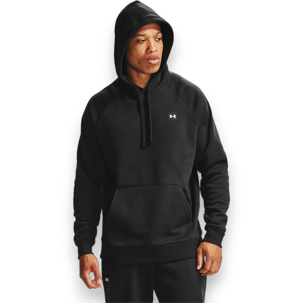 HOODIE DEPORTIVO MASCULINO UNDER ARMOUR RIVAL FLEECE BLACK