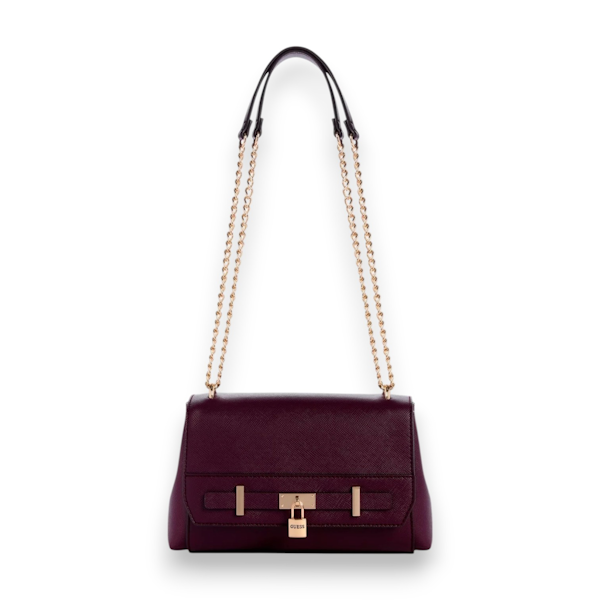 BOLSO BANDOLERA FEMENINO GUESS BARTLESON CONVERTIBLE BURGUNDY