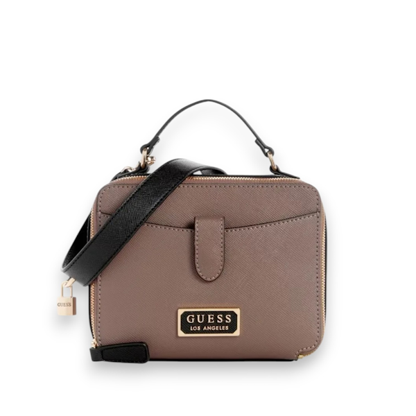 BOLSO BANDOLERA FEMENINO GUESS WARLINGTON BROWN