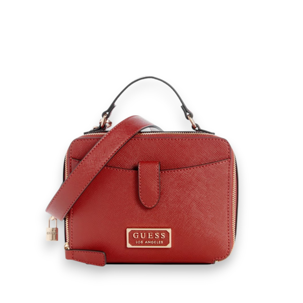 BOLSO BANDOLERA FEMENINO GUESS WARLINGTON RED