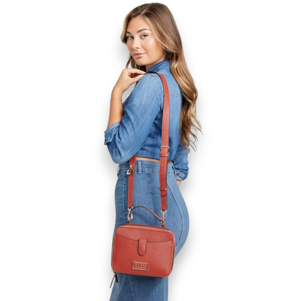 BOLSO BANDOLERA FEMENINO GUESS WARLINGTON RED