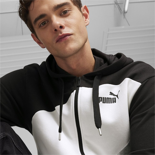 HODDIE DEPORTIVO MASCULINO PUMA POWER FULL ZIP COLORBLOCK TR