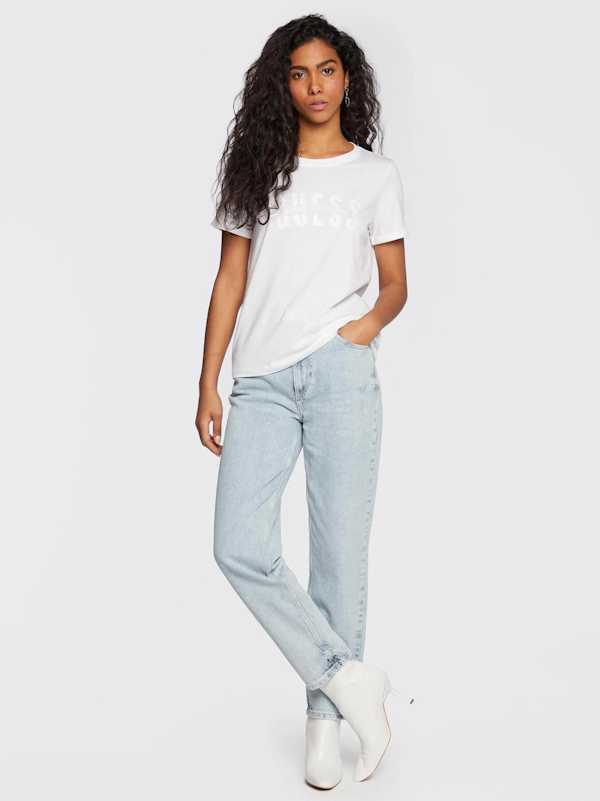 CAMISETA FEMENINO GUESS REGULAR FIT MANGAS CORTAS