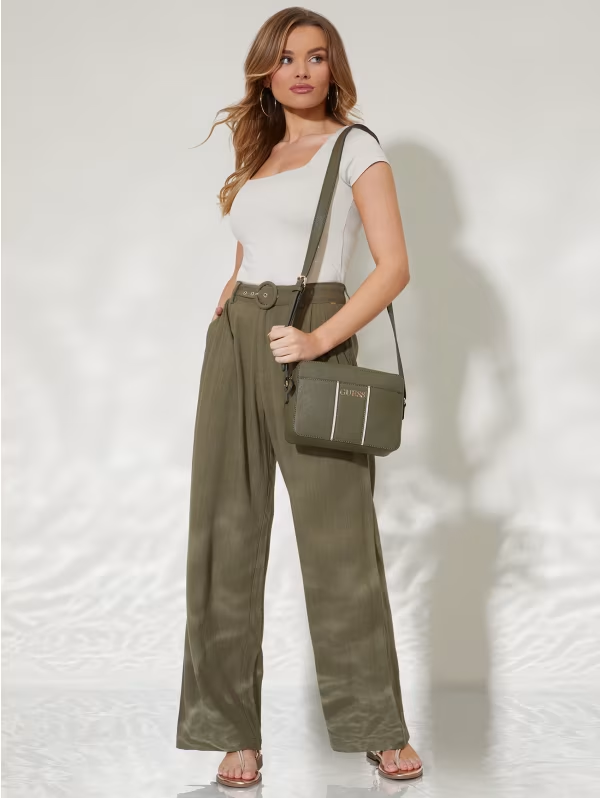 BOLSO BANDOLERA FEMENINO GUESS ZADORA GREEN
