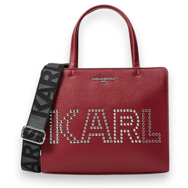 BOLSO BANDOLERA FEMENINO KARL LAGERFELD SATCHEL MAYBELLE RED