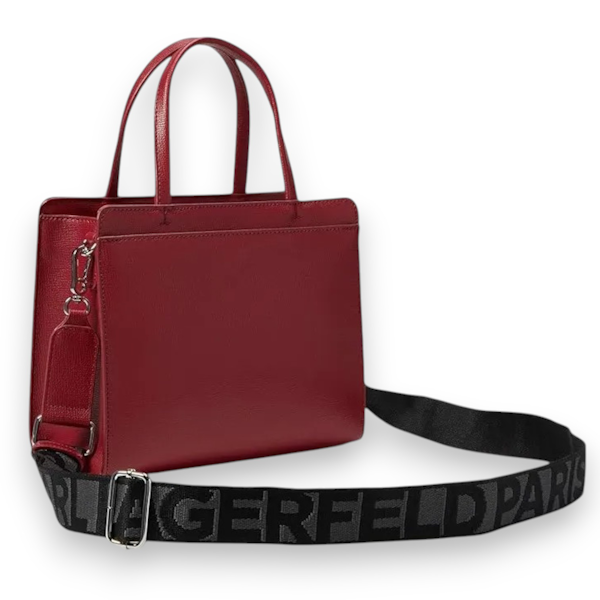BOLSO BANDOLERA FEMENINO KARL LAGERFELD SATCHEL MAYBELLE RED