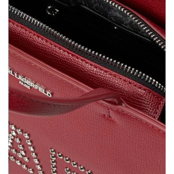 BOLSO BANDOLERA FEMENINO KARL LAGERFELD SATCHEL MAYBELLE RED