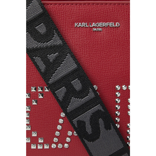 BOLSO BANDOLERA FEMENINO KARL LAGERFELD SATCHEL MAYBELLE RED