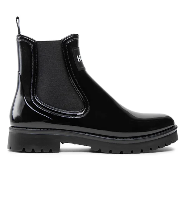 CALZADO CASUAL FEMENINO HUGO BOSS TABITA RAIN BOOTIE BLACK