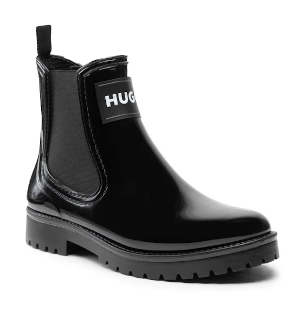 CALZADO CASUAL FEMENINO HUGO BOSS TABITA RAIN BOOTIE BLACK