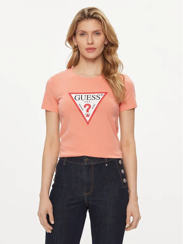 CAMISETA FEMENINO GUESS LOGO MANGAS CORTAS