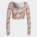 TOP DEPORTIVO FEMENINO ADIDAS MONOGRAM CROPPED MANGAS LARGAS