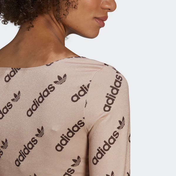 TOP DEPORTIVO FEMENINO ADIDAS MONOGRAM CROPPED MANGAS LARGAS