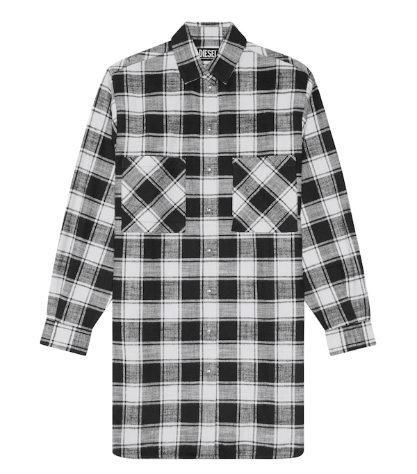 VESTIDO CAMISERO FEMENINO DIESEL D-SUPER-I MANGAS LARGAS