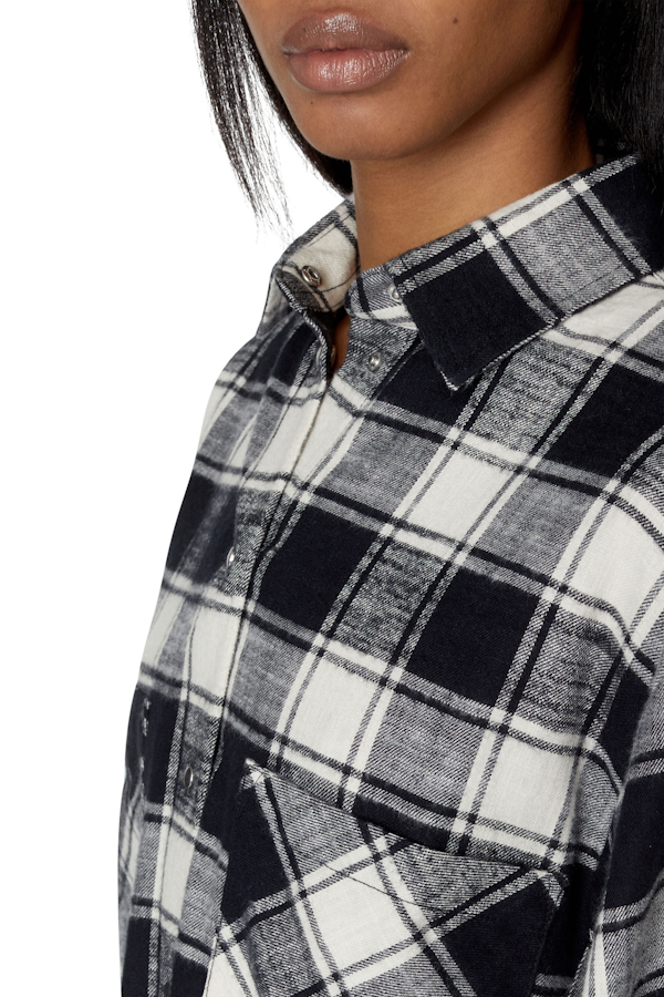 VESTIDO CAMISERO FEMENINO DIESEL D-SUPER-I MANGAS LARGAS