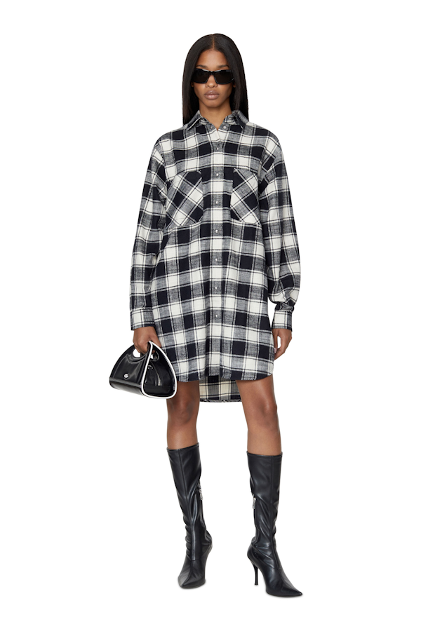 VESTIDO CAMISERO FEMENINO DIESEL D-SUPER-I MANGAS LARGAS