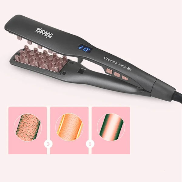 PLANCHA DE PELO DSP Y VOLUMINIZADOR PROFESIONAL 2 EN 1