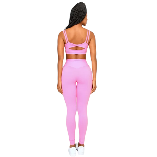 CONJUNTO DEPORTIVO FEMENINO LET´S GYM BASIC CURVE TOP + LEGGINGS