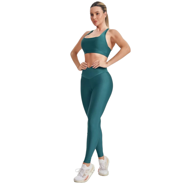 CONJUNTO DEPORTIVO FEMENINO LET´S GYM JUST SWIMMER TOP + LEGGINGS