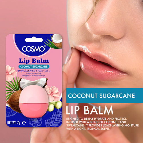 BÁLSAMO LABIAL COSMO COCONUT SUGARCANE 7G