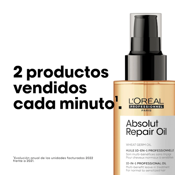 ACEITE CAPILAR L’ORÉAL SERIE EXPERT ABSOLUT REPAIR 10 EN 1 90ML