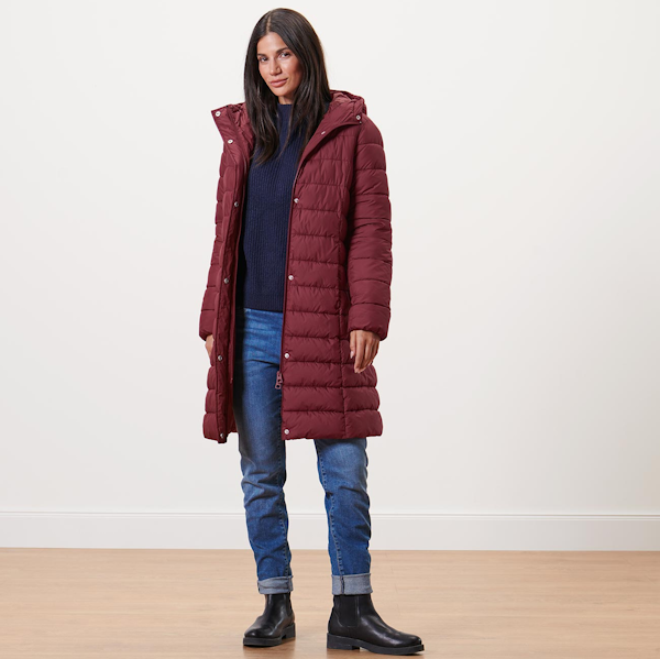 CHAQUETA FEMENINO TCHIBO STEPPMANTEL CON CAPUCHA
