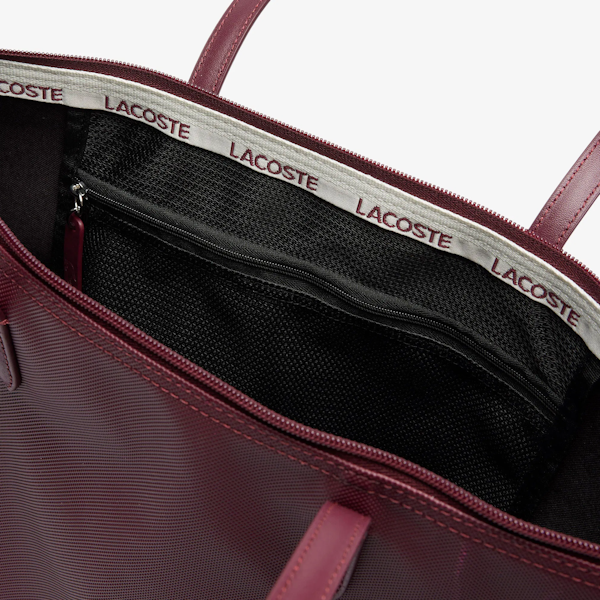 BOLSO DE HOMBRO FEMENINO LACOSTE L.12.12 CONCEPT BURDEOS
