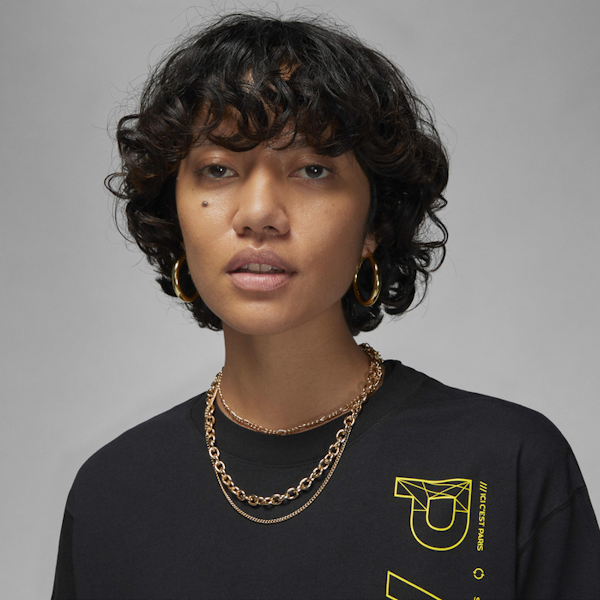 CAMISETA CASUAL FEMENINO NIKE JORDAN X PSG MANGAS CORTAS