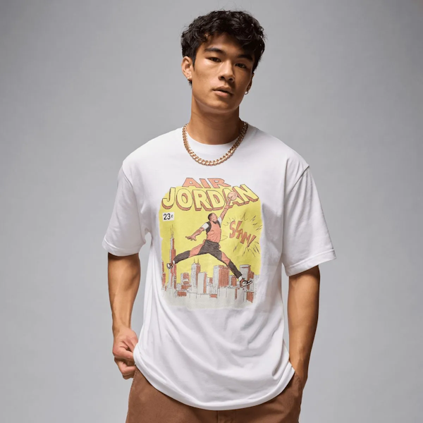 CAMISETA CASUAL MASCULINO NIKE JORDAN COMIC CREW MANGAS CORTAS