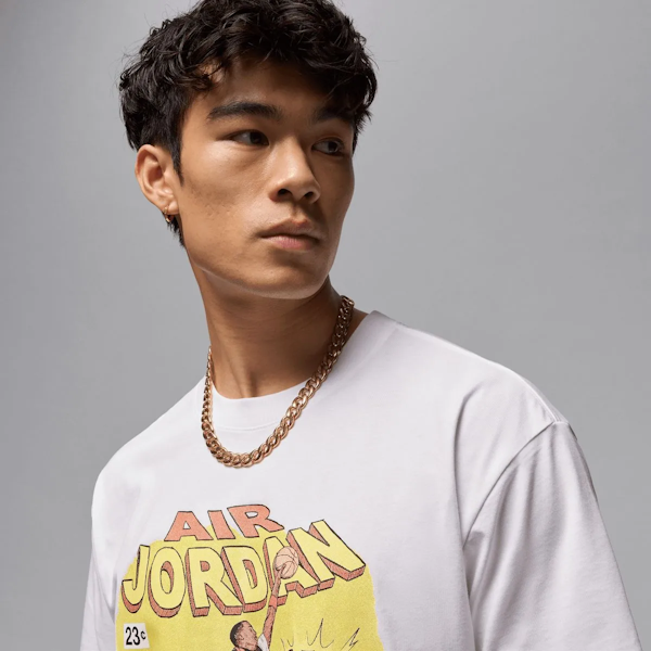 CAMISETA CASUAL MASCULINO NIKE JORDAN COMIC CREW MANGAS CORTAS