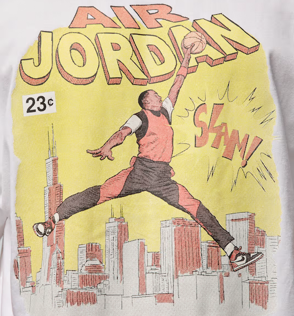 CAMISETA CASUAL MASCULINO NIKE JORDAN COMIC CREW MANGAS CORTAS