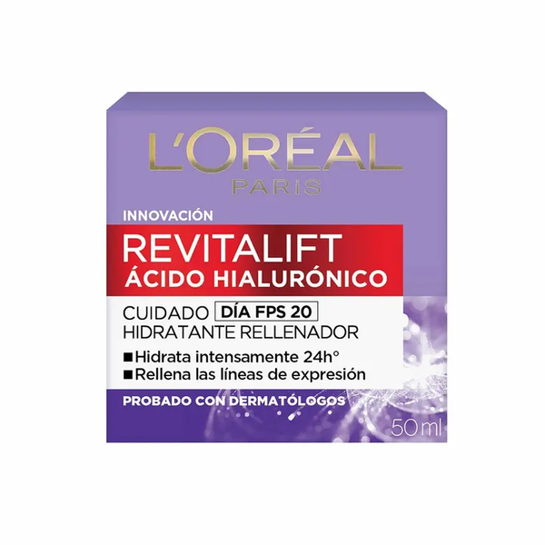 CREMA FACIAL LOREAL REVITALIF ACIDO HIALURONICO DIA 50ML