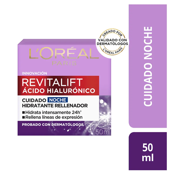 CREMA FACIAL LOREAL REVITALIF HIALURONICO NOCHE 50ML
