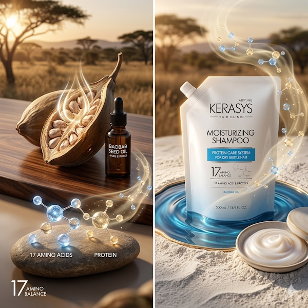 SHAMPOO CAPILAR KERASYS MOISTURIZING CLINIC 500ML REFIL