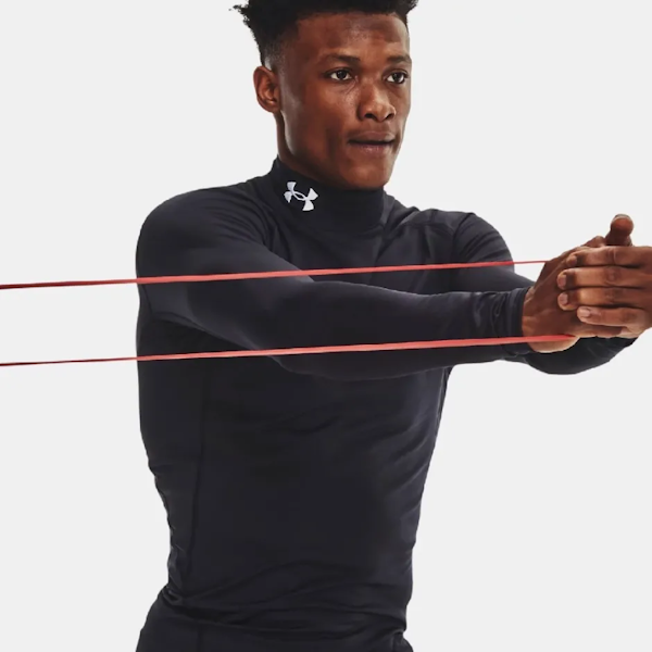 CAMISETA DEPORTIVO MASCULINO UNDER ARMOUR COLDGEAR ARMOUR COMP MOCK MANGAS LARGAS