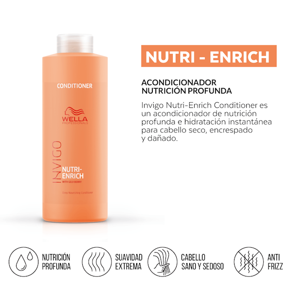 ACONDICIONADOR CAPILAR WELLA PROFESSIONALS INVIGO NUTRI ENRICH DEEP NOURISHING 1 LITRO