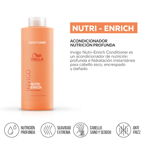 ACONDICIONADOR CAPILAR WELLA PROFESSIONALS INVIGO NUTRI ENRICH DEEP NOURISHING 1 LITRO